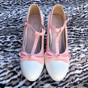 NWOT Lolita Style Pink & White Heels